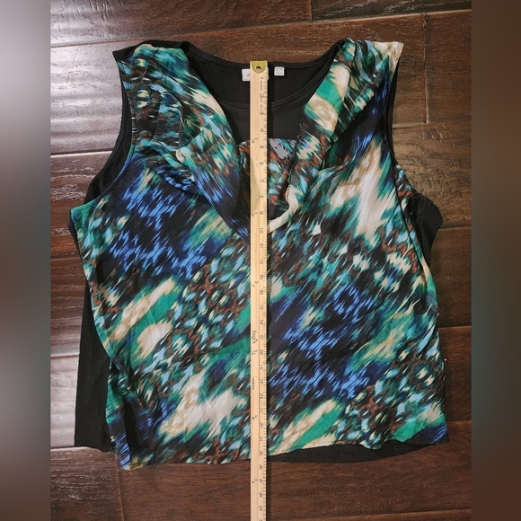 Avenue Womens Cowl Neck Sleeveless Plus Tank Blouse - Picture 3 of 8